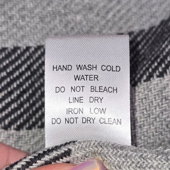 Favlux Fashion Poncho Womens Small Grey Plaid Wool Belt Equestrian Western Boho - Picture 10 of 12